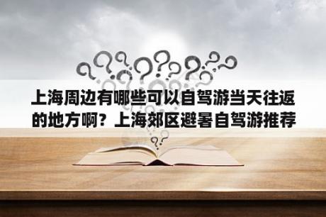 上海周边有哪些可以自驾游当天往返的地方啊？上海郊区避暑自驾游推荐？