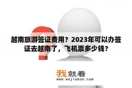 越南旅游签证费用？2023年可以办签证去越南了，飞机票多少钱？