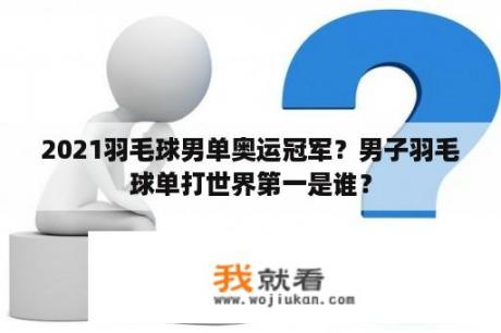 2021羽毛球男单奥运冠军？男子羽毛球单打世界第一是谁？