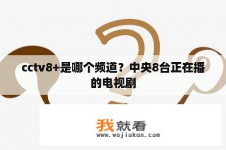 cctv8+是哪个频道？中央8台正在播的电视剧