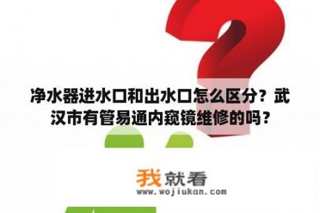 净水器进水口和出水口怎么区分？武汉市有管易通内窥镜维修的吗？