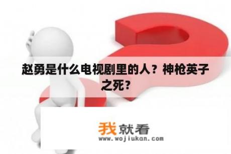 赵勇是什么电视剧里的人？神枪英子之死？