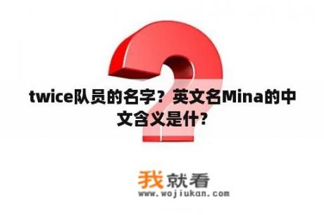 twice队员的名字？英文名Mina的中文含义是什？