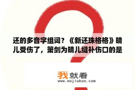 还的多音字组词？《新还珠格格》晴儿受伤了，箫剑为晴儿缝补伤口的是哪一集？