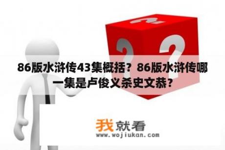 86版水浒传43集概括？86版水浒传哪一集是卢俊义杀史文恭？