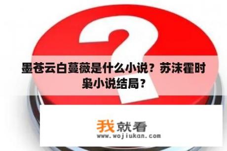 墨苍云白蔓薇是什么小说？苏沫霍时枭小说结局？