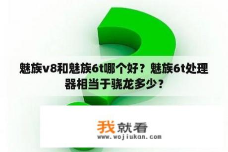 魅族v8和魅族6t哪个好？魅族6t处理器相当于骁龙多少？