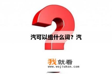 汽可以组什么词？汽