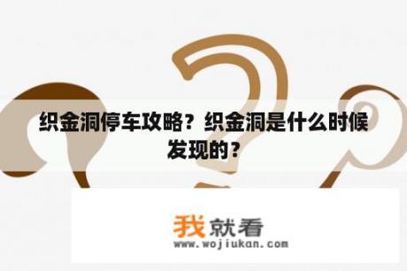 织金洞停车攻略？织金洞是什么时候发现的？