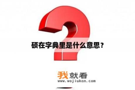 硕在字典里是什么意思？