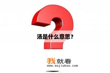 汤是什么意思？