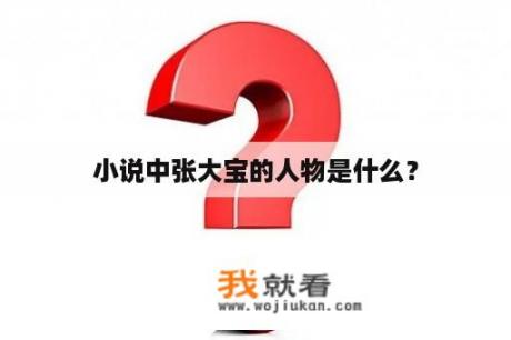 小说中张大宝的人物是什么？