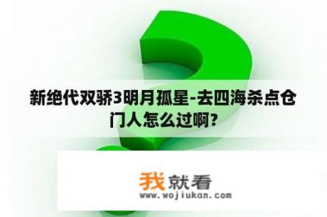 新绝代双骄3明月孤星-去四海杀点仓门人怎么过啊？