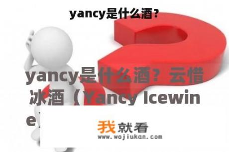 yancy是什么酒？