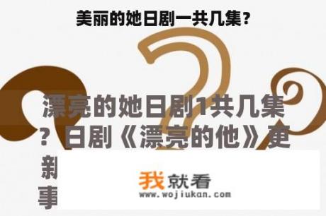 美丽的她日剧一共几集？