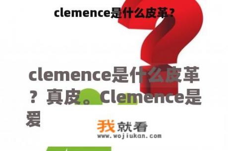 clemence是什么皮革？