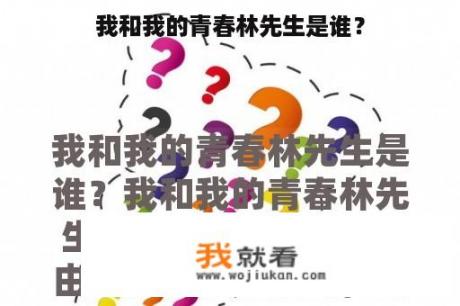 我和我的青春林先生是谁？
