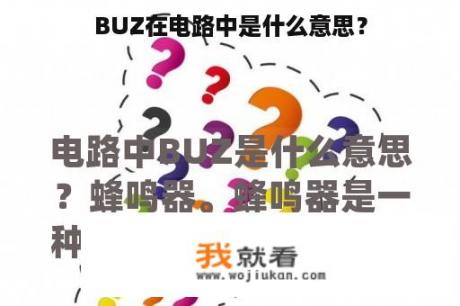 BUZ在电路中是什么意思？