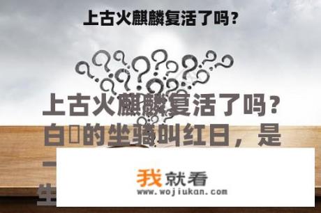 上古火麒麟复活了吗？