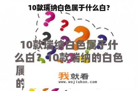 10款瑞纳白色属于什么白？