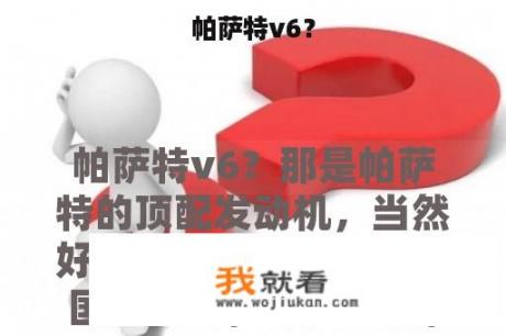 帕萨特v6？