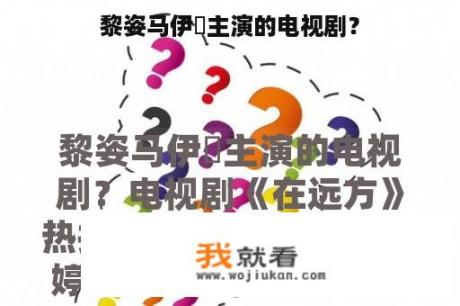 黎姿马伊琍主演的电视剧？