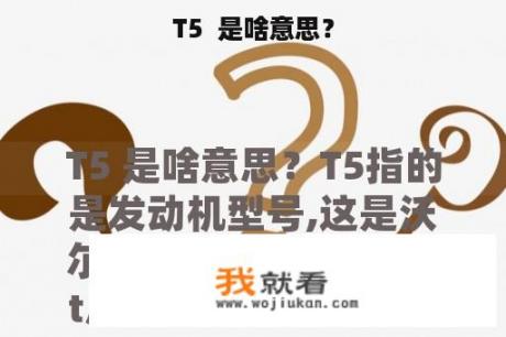 T5  是啥意思？