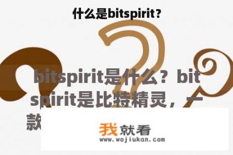 什么是bitspirit？