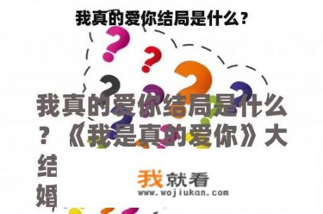 我真的爱你结局是什么？