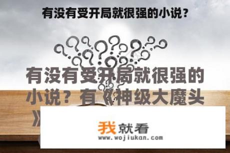 有没有受开局就很强的小说？