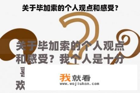 关于毕加索的个人观点和感受？