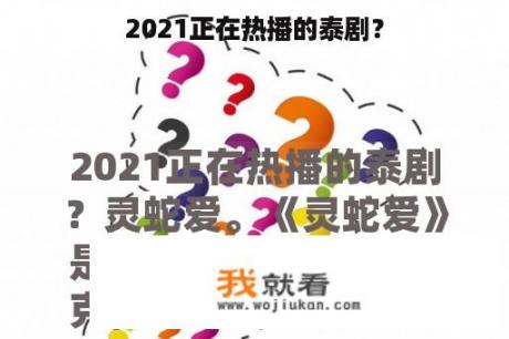 2021正在热播的泰剧？