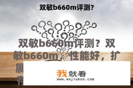 双敏b660m评测？