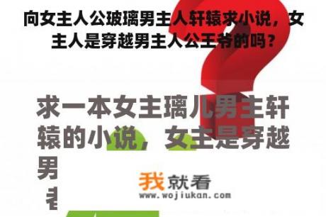 向女主人公玻璃男主人轩辕求小说，女主人是穿越男主人公王爷的吗？