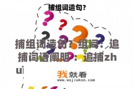 捕组词造句？