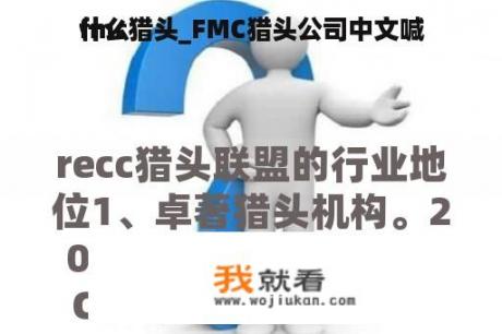 fmc猎头_FMC猎头公司中文喊
什么