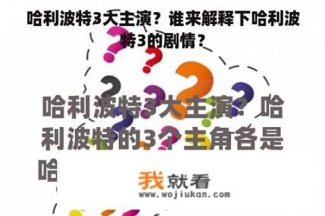 哈利波特3大主演？谁来解释下哈利波特3的剧情？