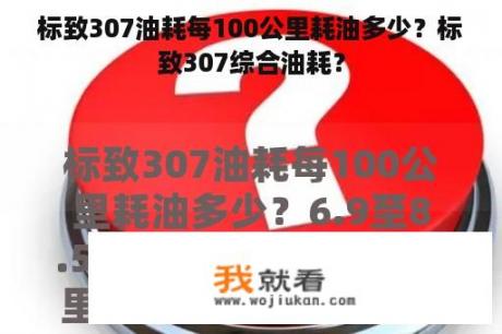 标致307油耗每100公里耗油多少？标致307综合油耗？