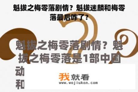 魁拔之梅零落剧情？魁拔迷麟和梅零落最后咋了？