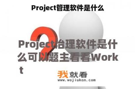 Project管理软件是什么