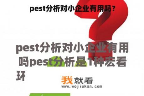 pest分析对小企业有用吗？