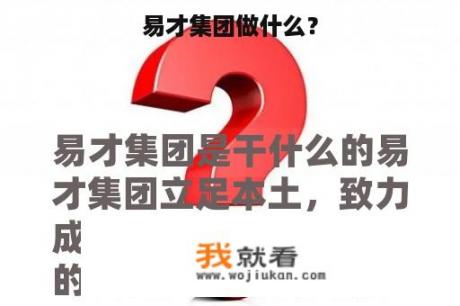 易才集团做什么？