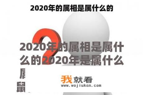 2020年的属相是属什么的