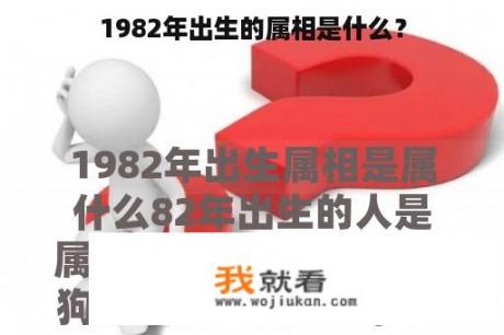 1982年出生的属相是什么？