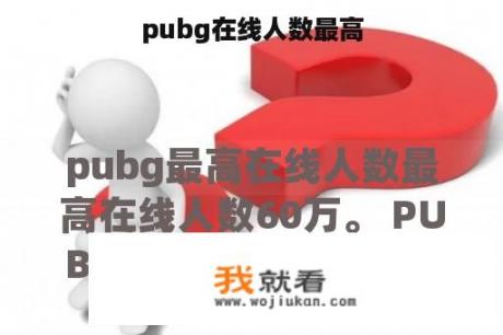 pubg在线人数最高