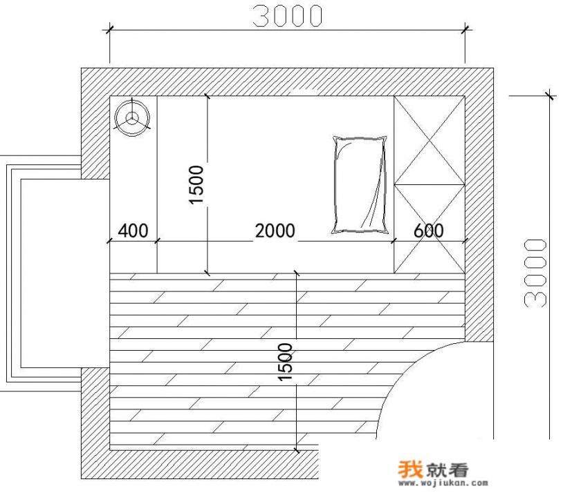 3m×3m的卧室，怎么布局好