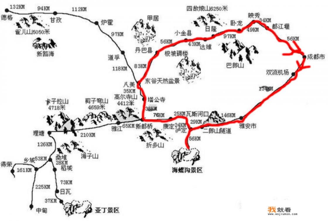 重庆出发川西自驾游最佳线路？