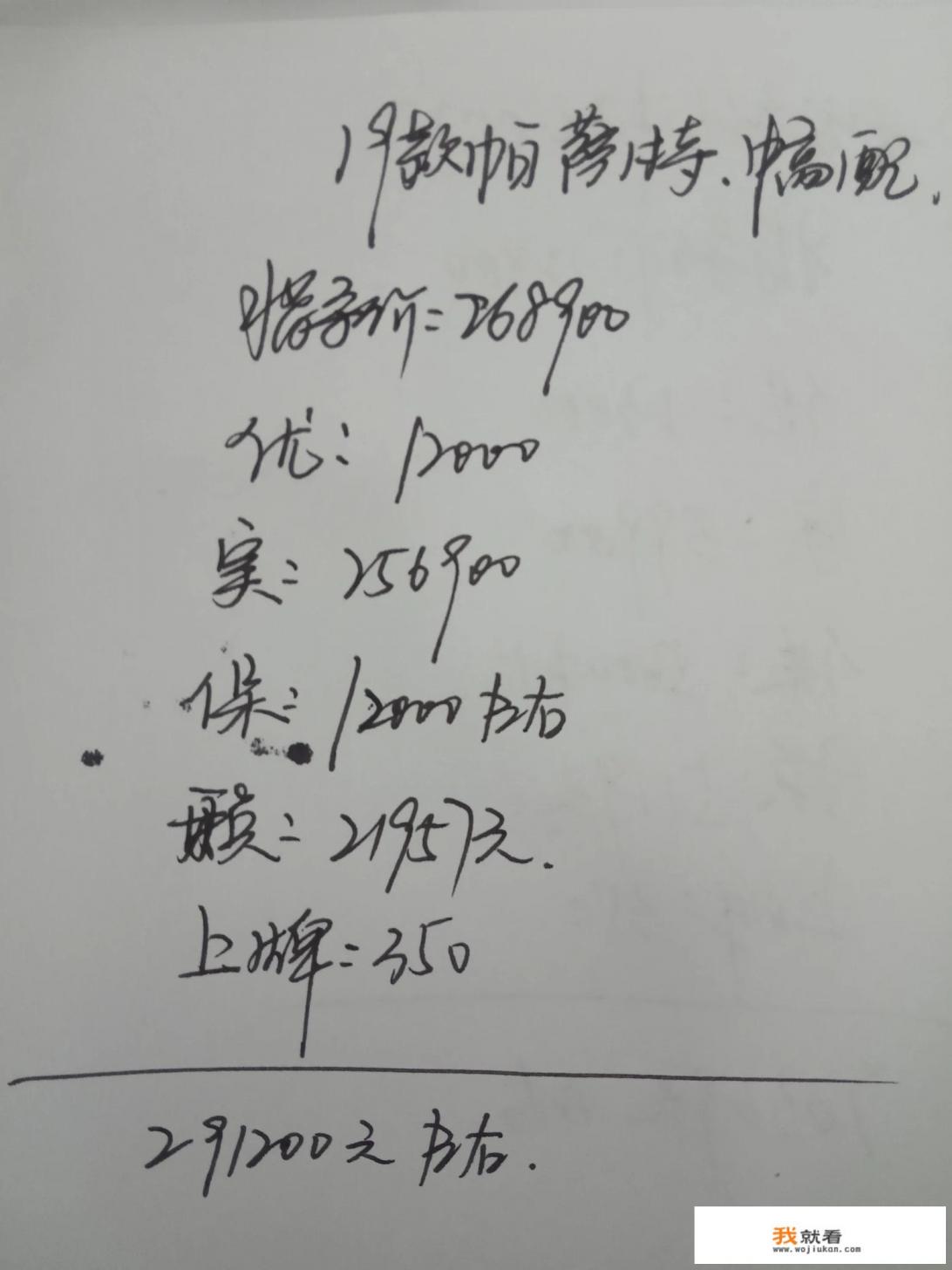 2019款帕萨特280豪华版配置？