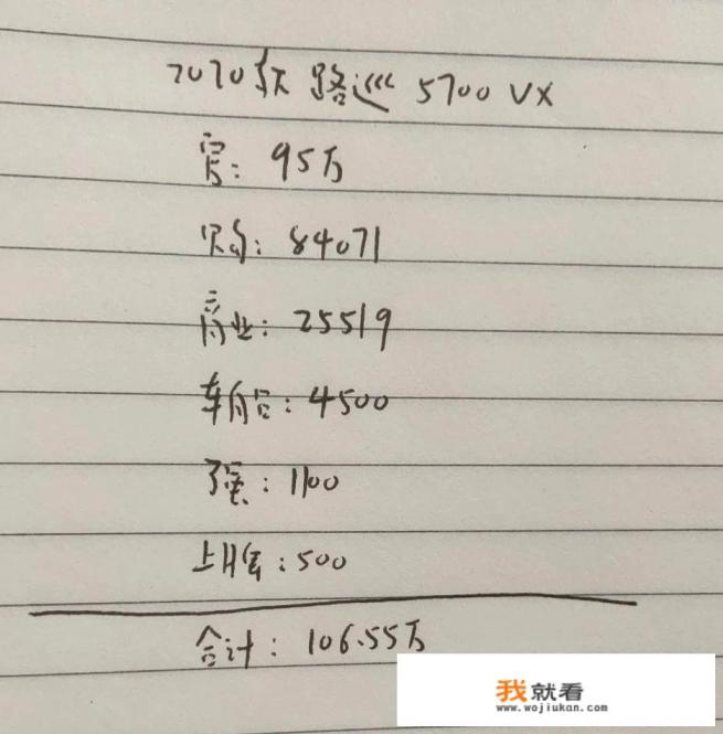 10年陆巡5700什么价格？