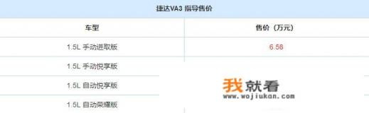 大众捷达va3价格？